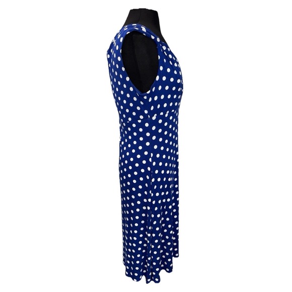 NEW Cartise Polka Dot‎ Sundress Women's Size 8 Royal Blue Summer Vacation Flirty - Picture 6 of 8